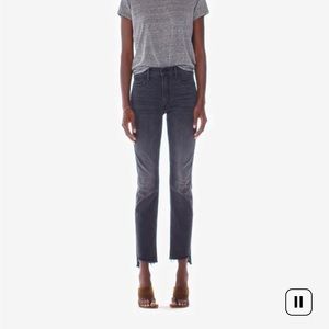 Mother Denim, insider crop step fray, color - train stops, size 29